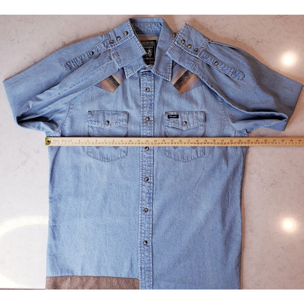 PENDLETON X WRANGLER Long Sleeve Western Work Shirt Cotton & Wool Men's Large - Picture 8 of 10